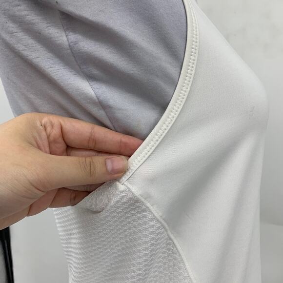 Athleta Tank Top Women XS Extra Small White Lightspeed Halter Racerback *READ - Picture 5 of 12